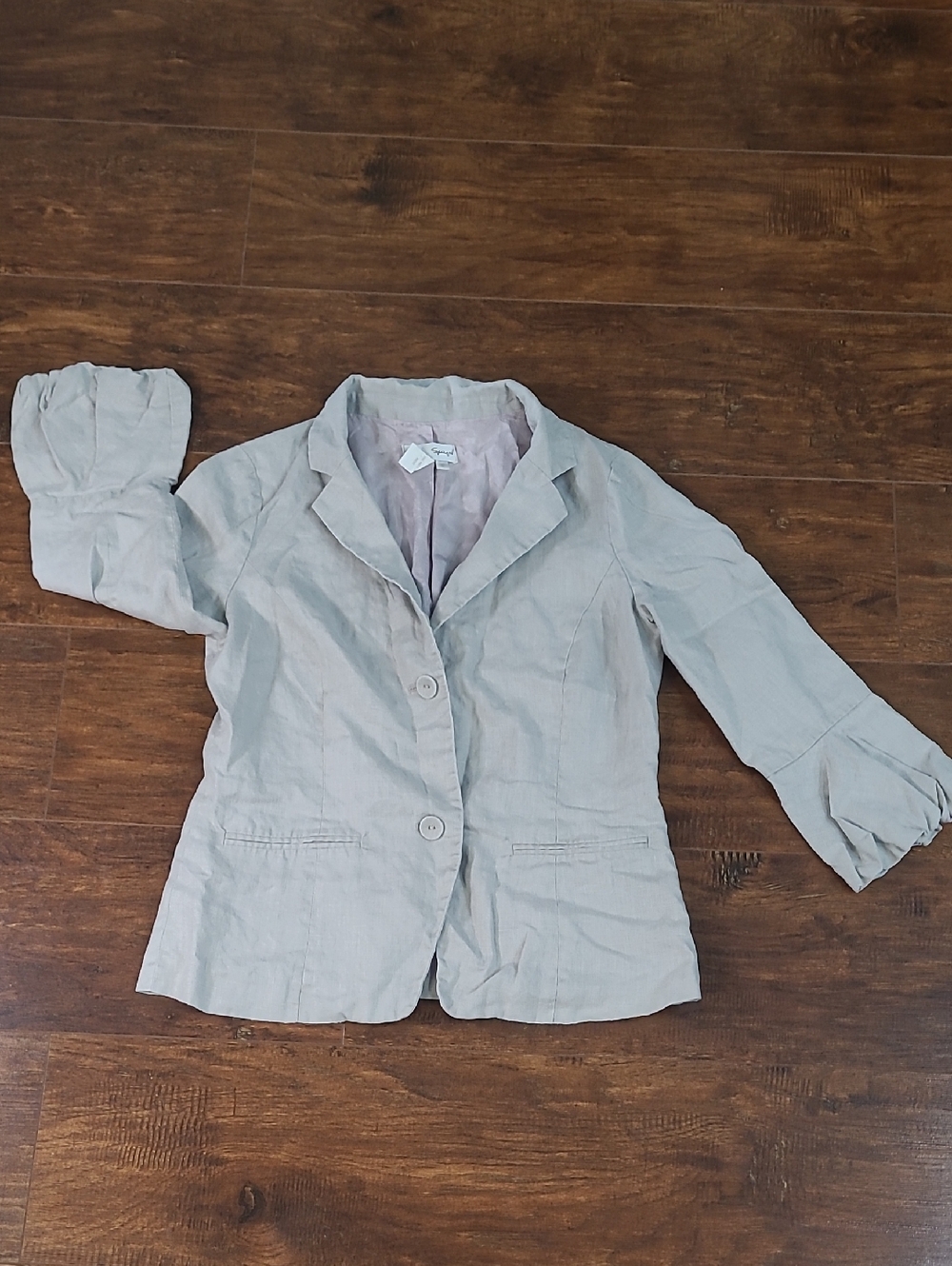 Spiegel Light Gray Women's Linen 100% Blazer Size 12